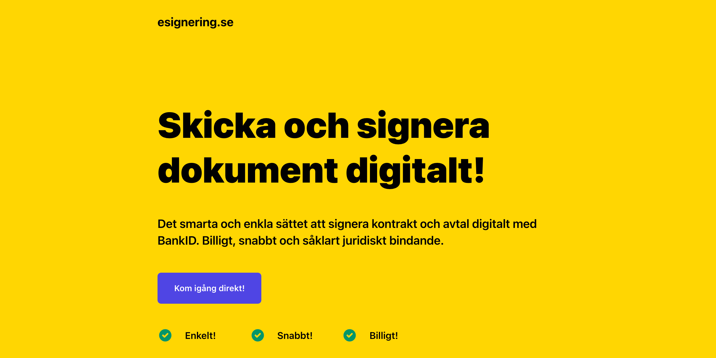 Webbprojekt esignering.se